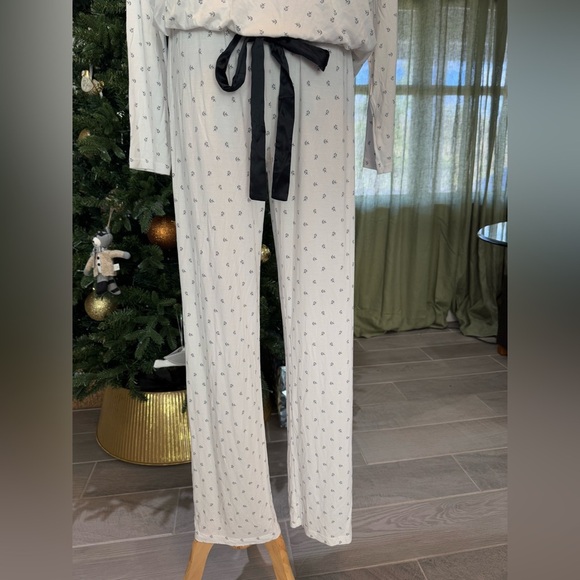 NWOT The White Company Jersey Floral Print Tie Hem Pyjama Set L - Picture 4 of 12